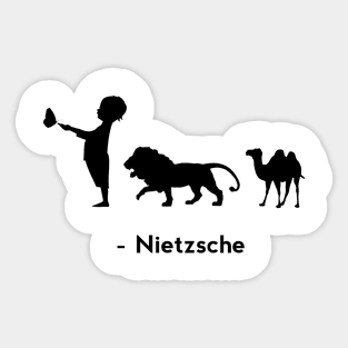 Three Metamorphoses: Camel, Lion, Child Sticker